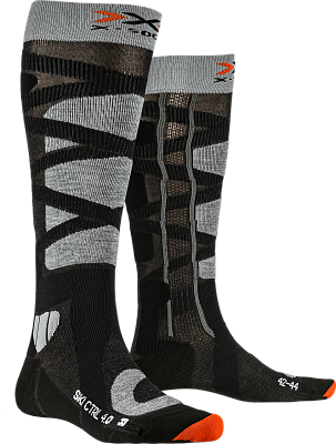 Превью Носки Носки горнолыжные X-SOCKS Ski Control 4.0 Anthracite Melange/Stone Grey Melange